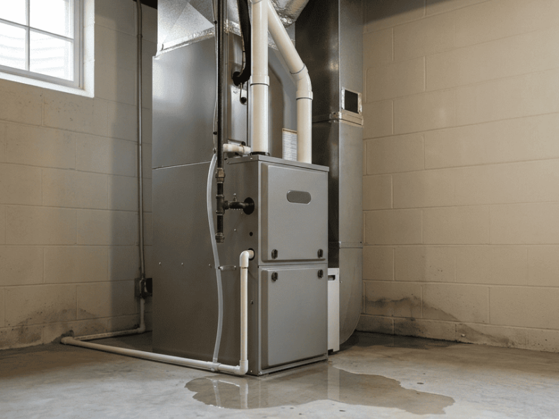 How a Furnace Condensate Leak Can Cause Serious Water Damage in Your Home